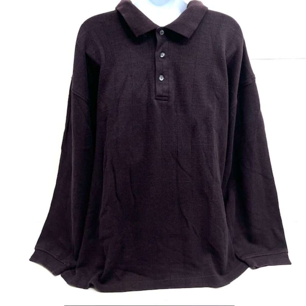 New- Van Heusen Studio Microfiber Light Weigh dark Brown sweater Men’s 3XL(12